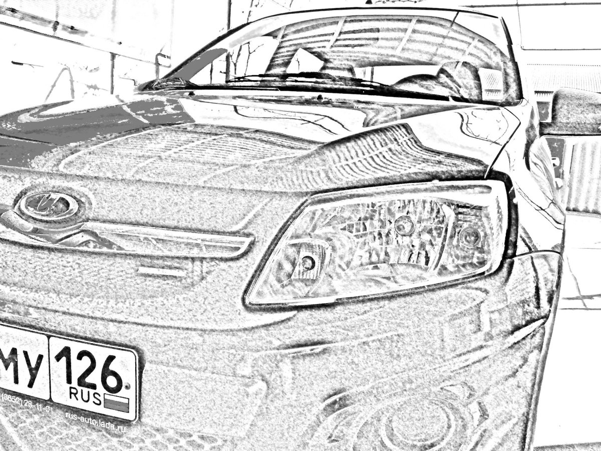 Раскраска Лада Гранта 2190