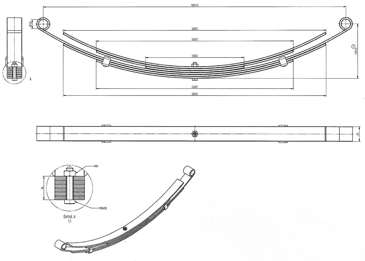 Рессоры прицепа 2птс4