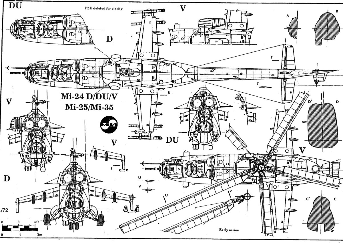 Ми-24 чертежи для модели