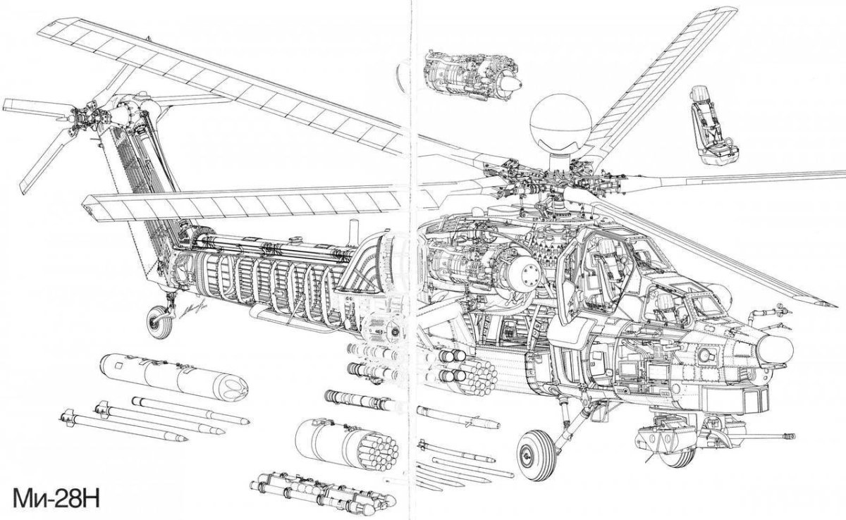 Ми 28 чертеж