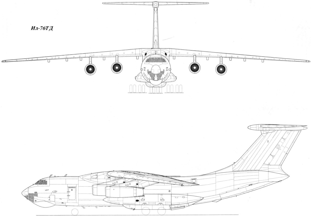 Чертеж самолета ил 76