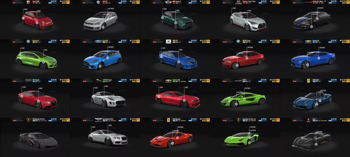 CSR Racing 2 автомобили