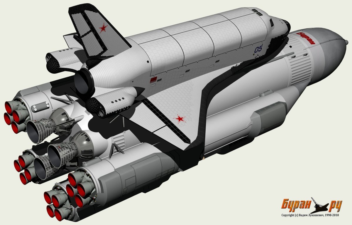 Шаттл Буран 3d model