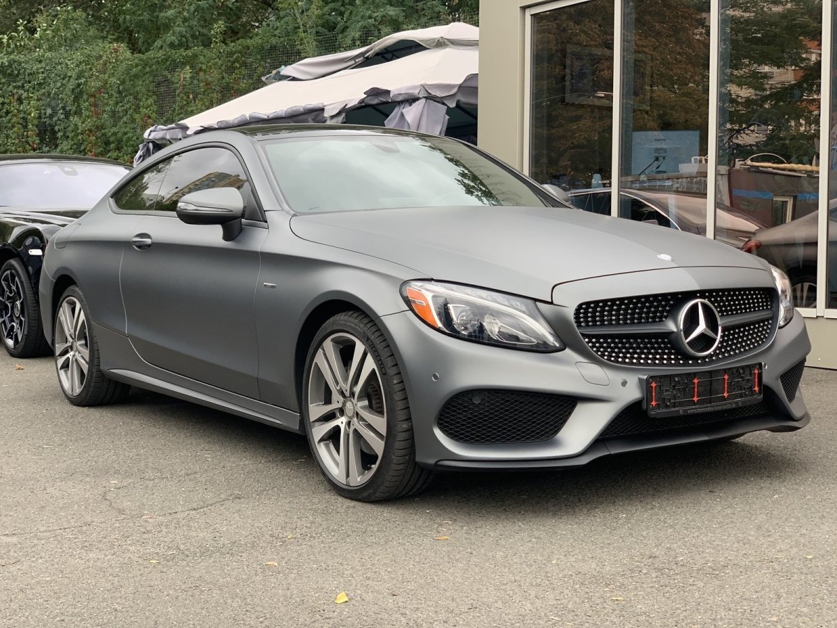 Мерседес купе серый