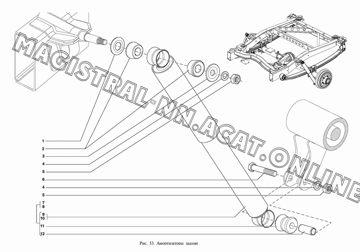Болт заднего амортизатора УАЗ 3163