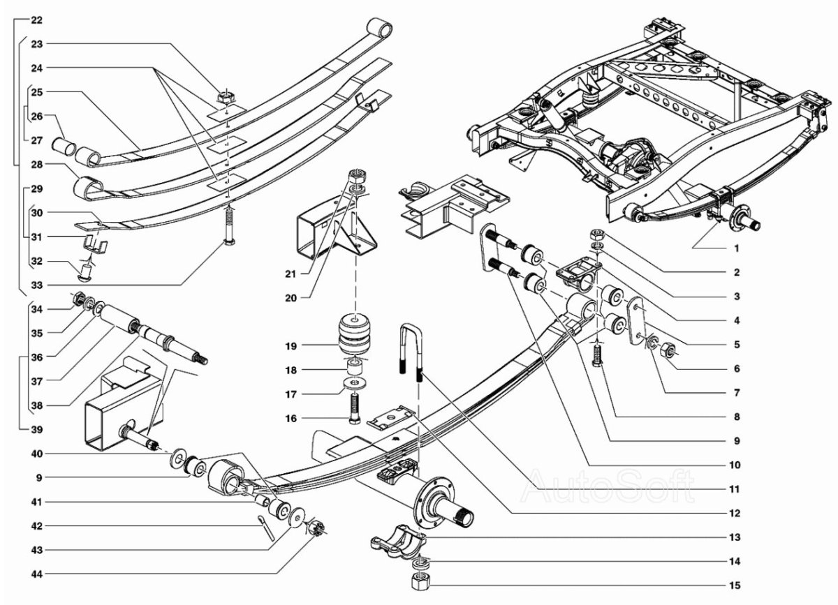 Задняя рессора УАЗ 31519