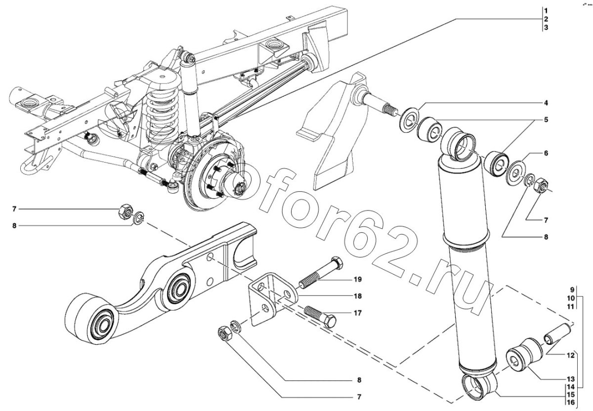 Передняя подвеска УАЗ 31519