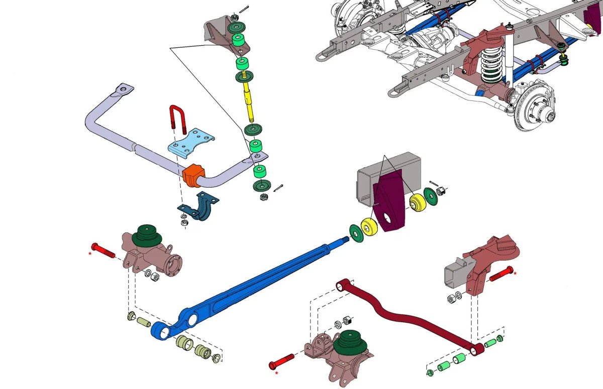 Передняя подвеска УАЗ 3163