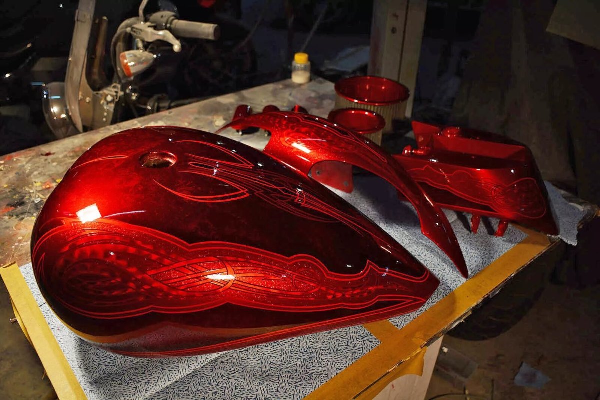 Красный Кэнди мотоцикл