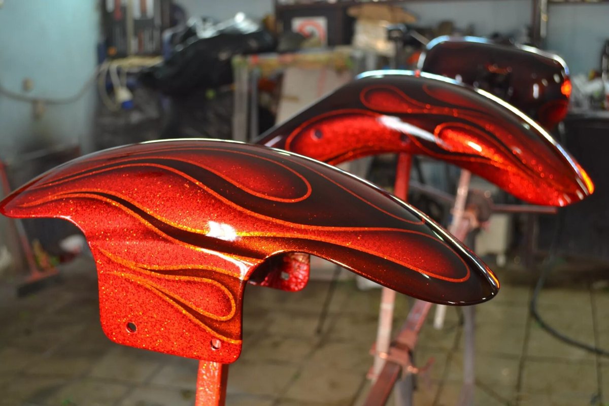 Кастомная покраска Harley Davidson