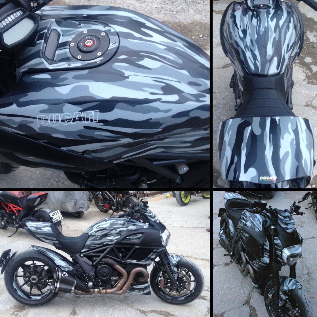 Приваренный пластик на мотоцикле