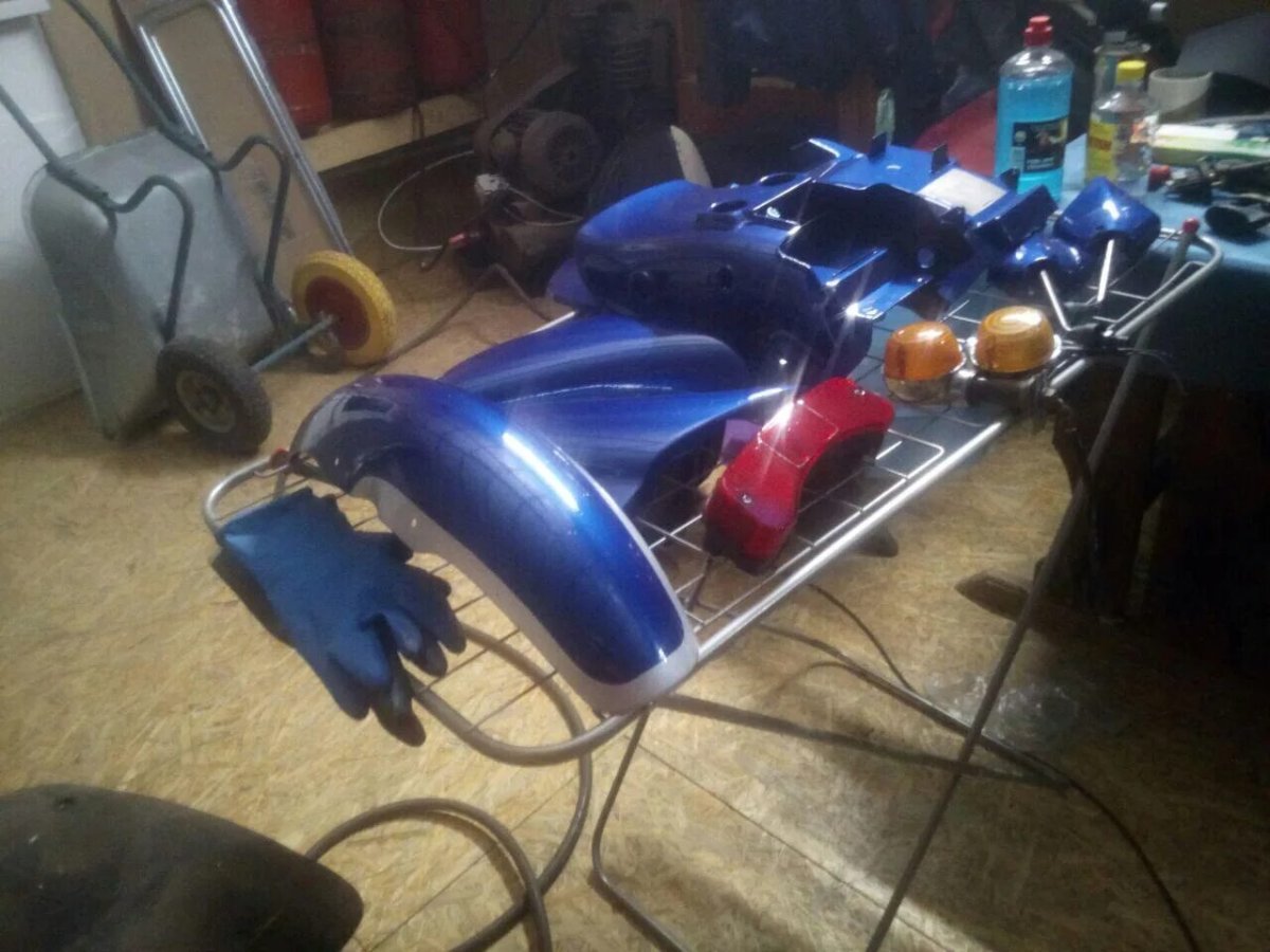 Порошковая покраска мотоцикла Урал