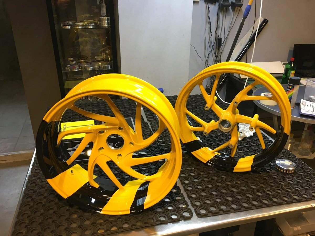 Покраска дисков мотоцикла