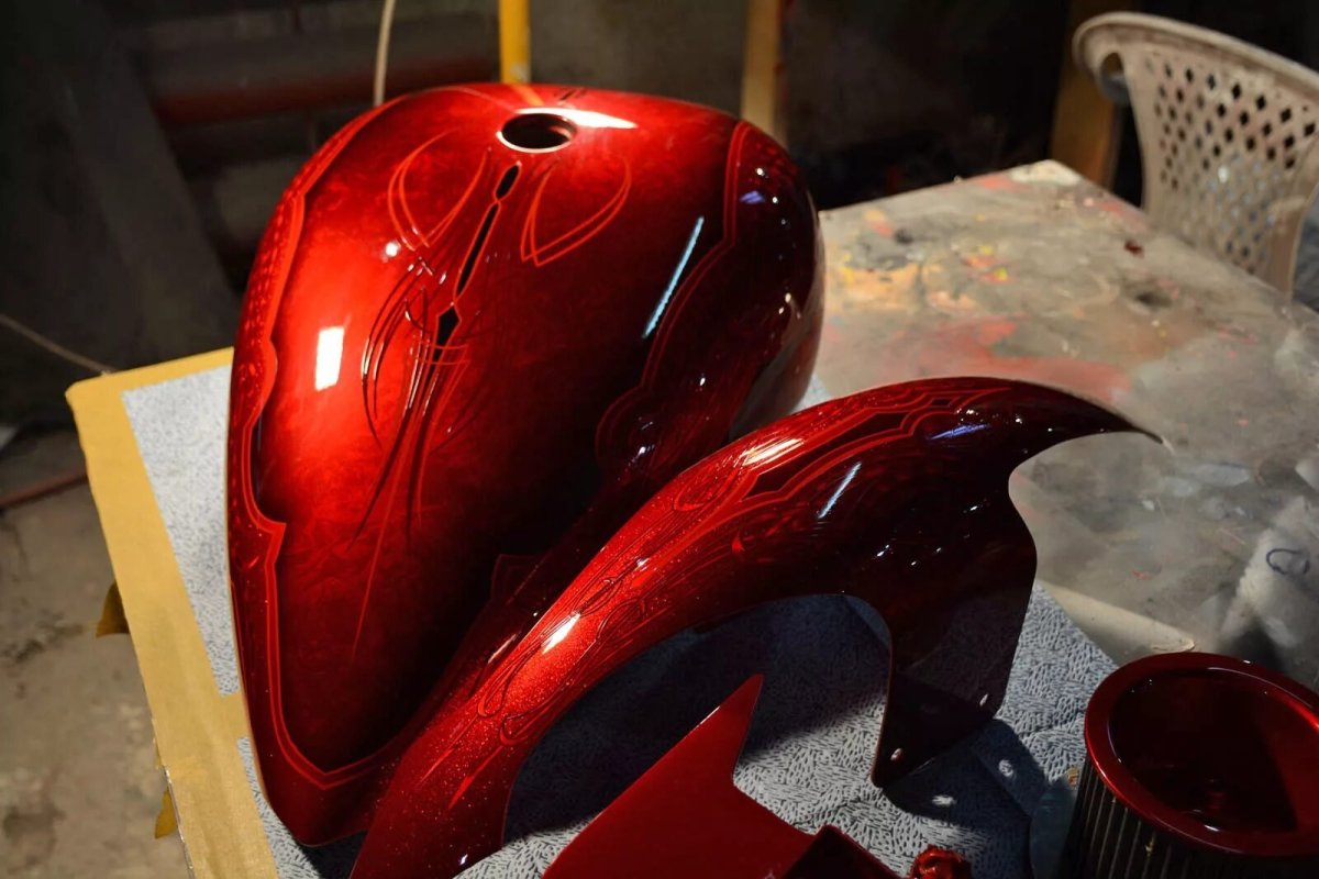 Покраска Кэнди мотоцикл