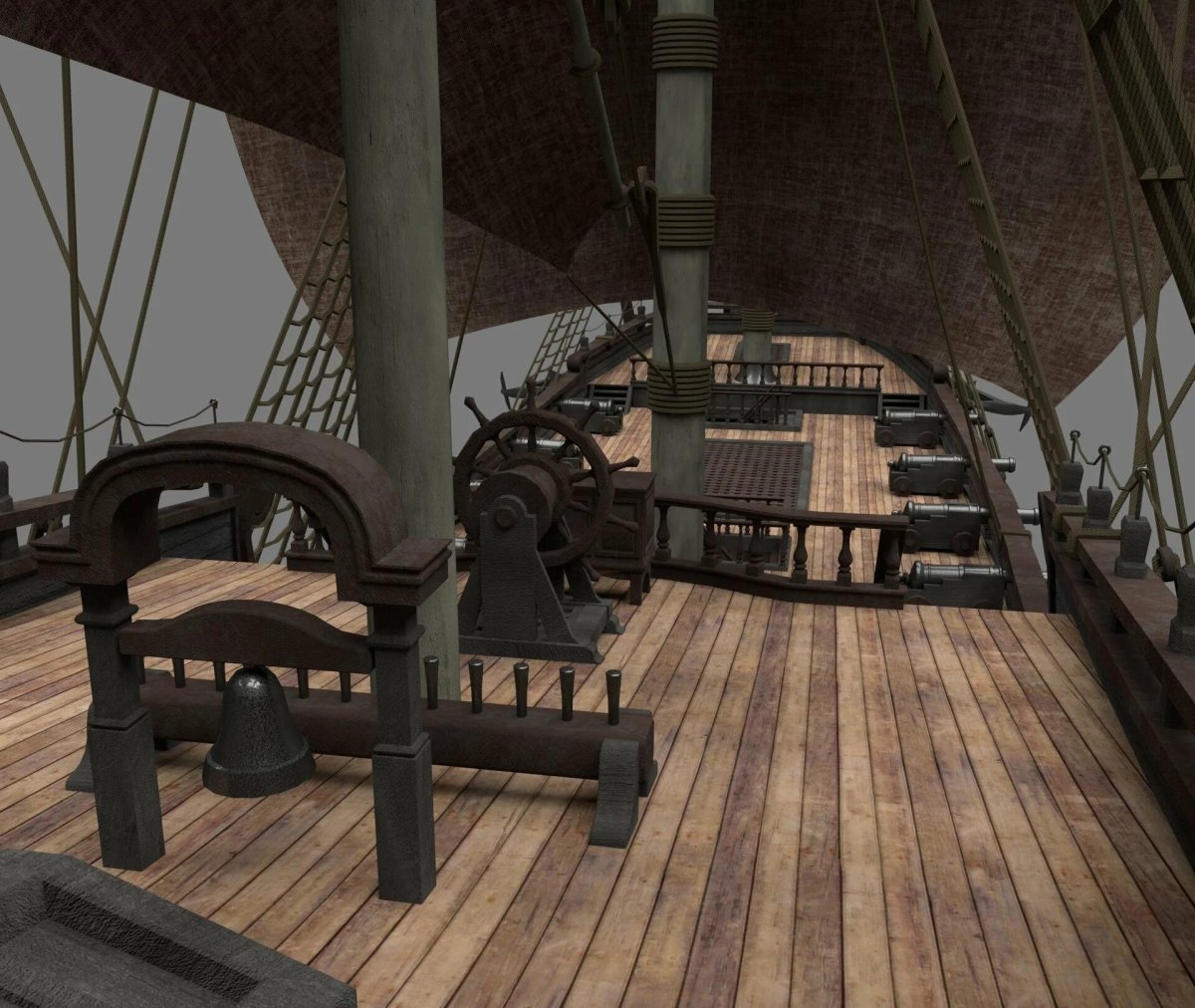 Пираты Карибского моря черная Жемчужина палуба