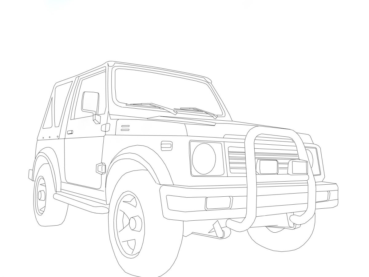 Раскраска Сузуки Самурай