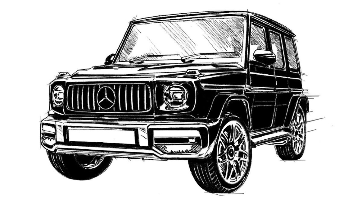 Mercedes Benz AMG g63 карандаш