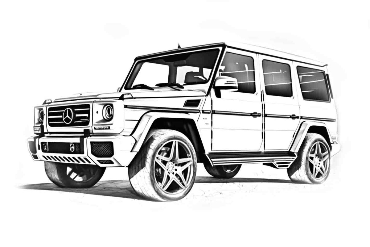 Раскраски Мерседес Гелендваген АМГ