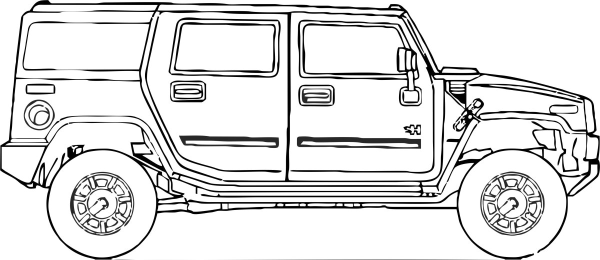 Хаммер н2 раскраска