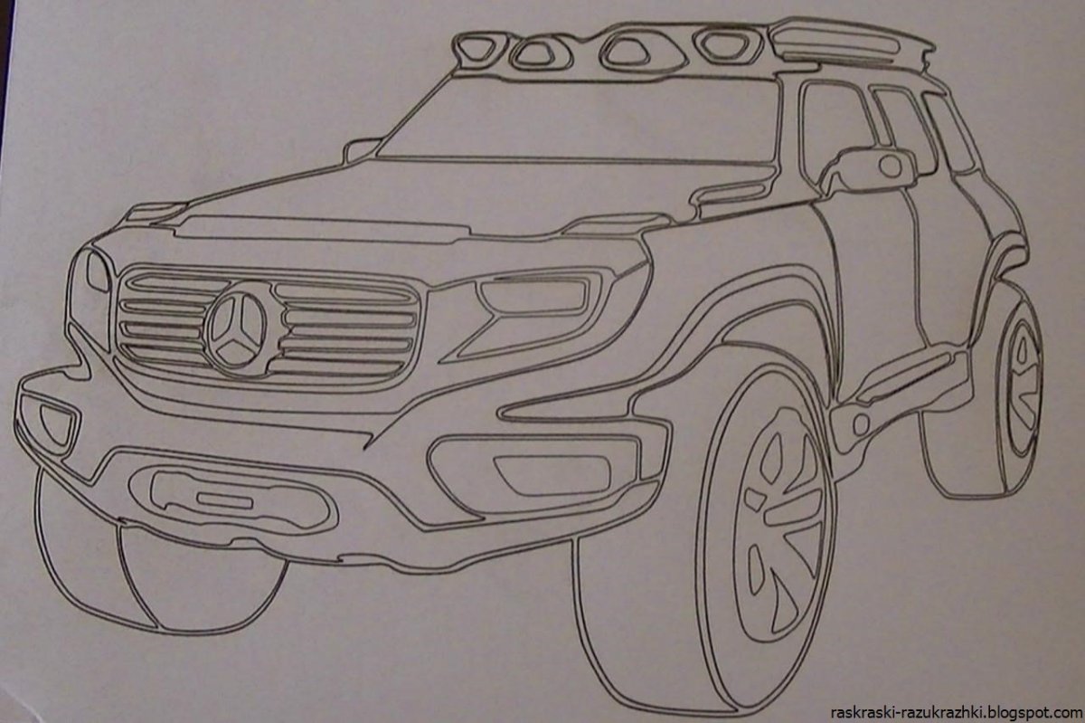 Раскраска Мерседес джип