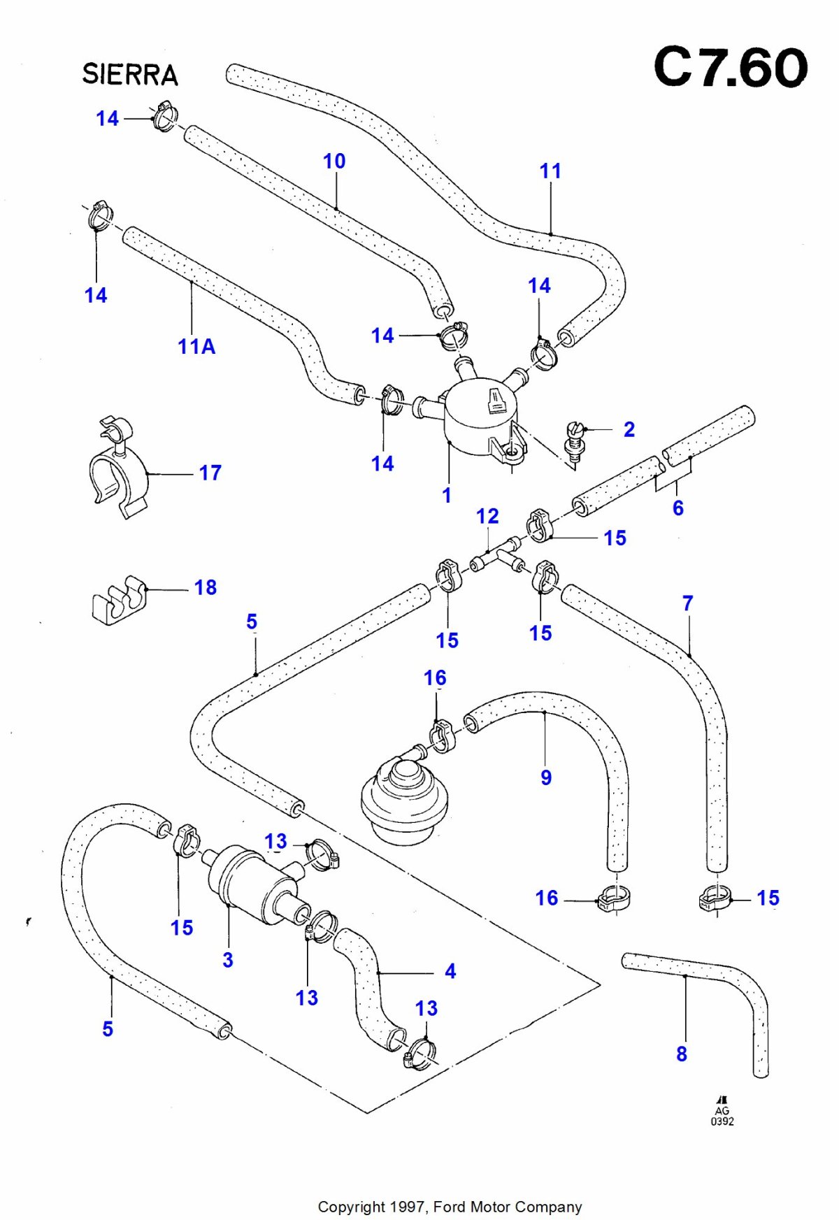 Вакуумная трубка Форд Транзит 6