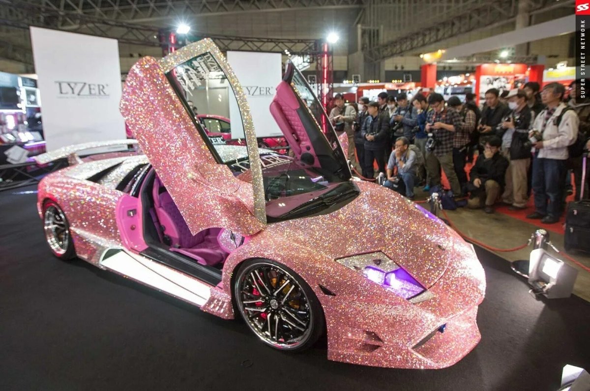 Ламборджини Сваровски розовая