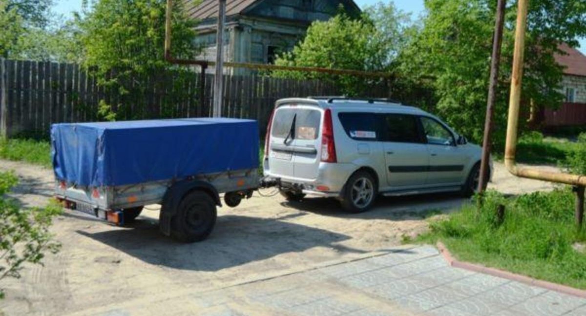 Мерседес 412 с прицепом