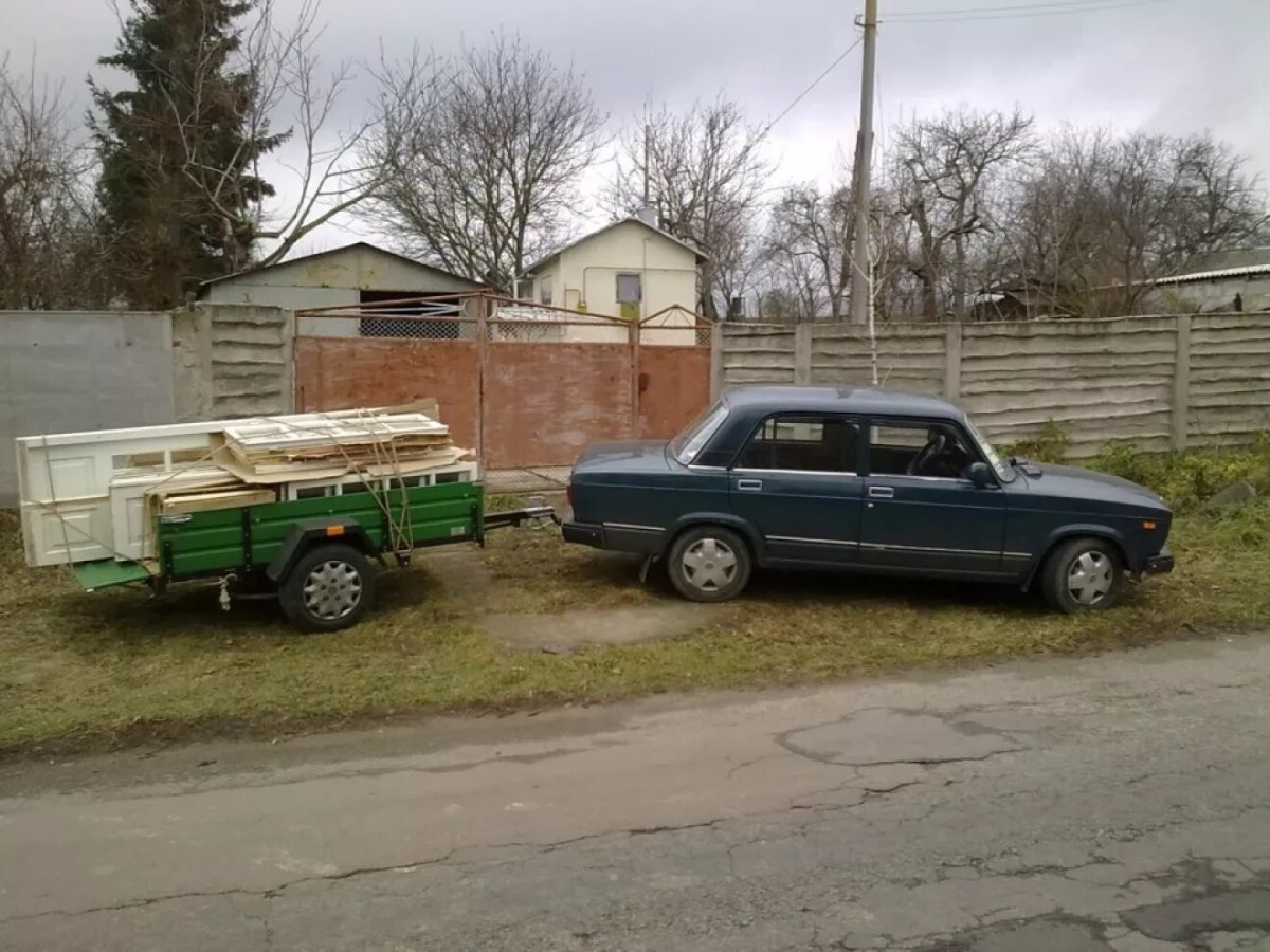 ВАЗ 2107 С прицепом 2.5 метра