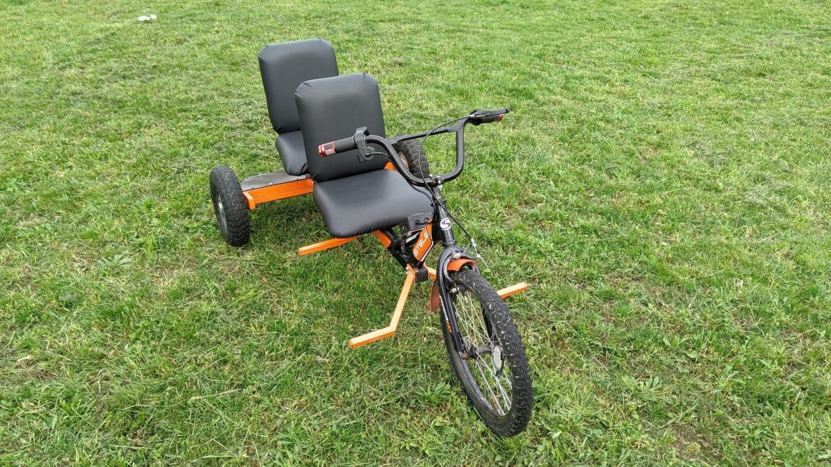 Трайк из гироскутера и велосипеда