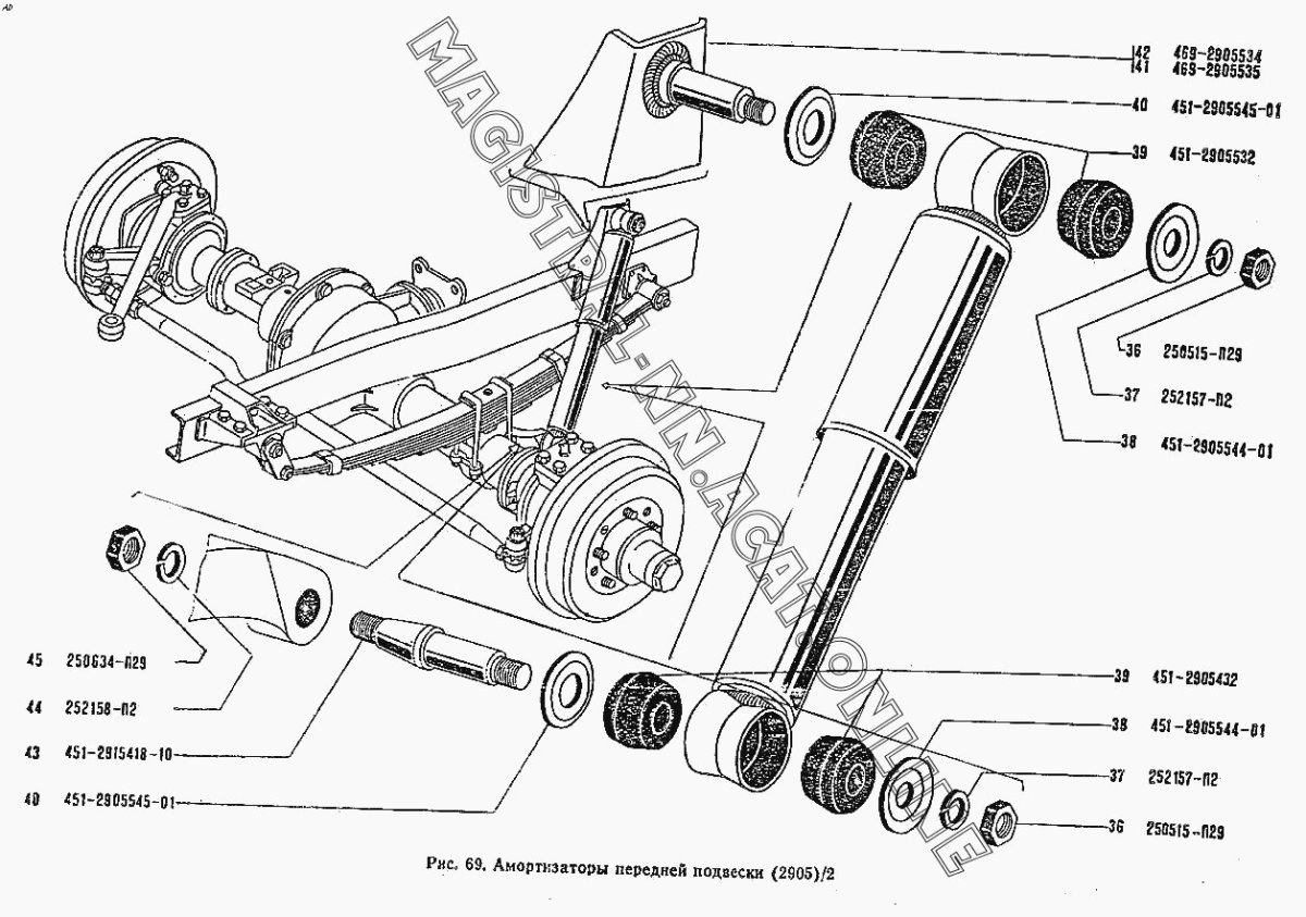 Передняя подвеска УАЗ 452