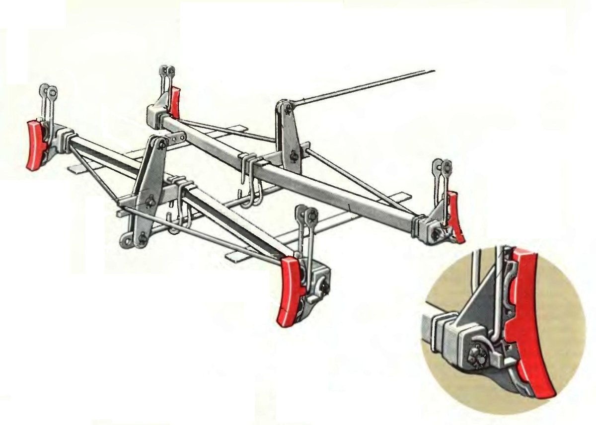 Тормозная рычажная передача грузового вагона