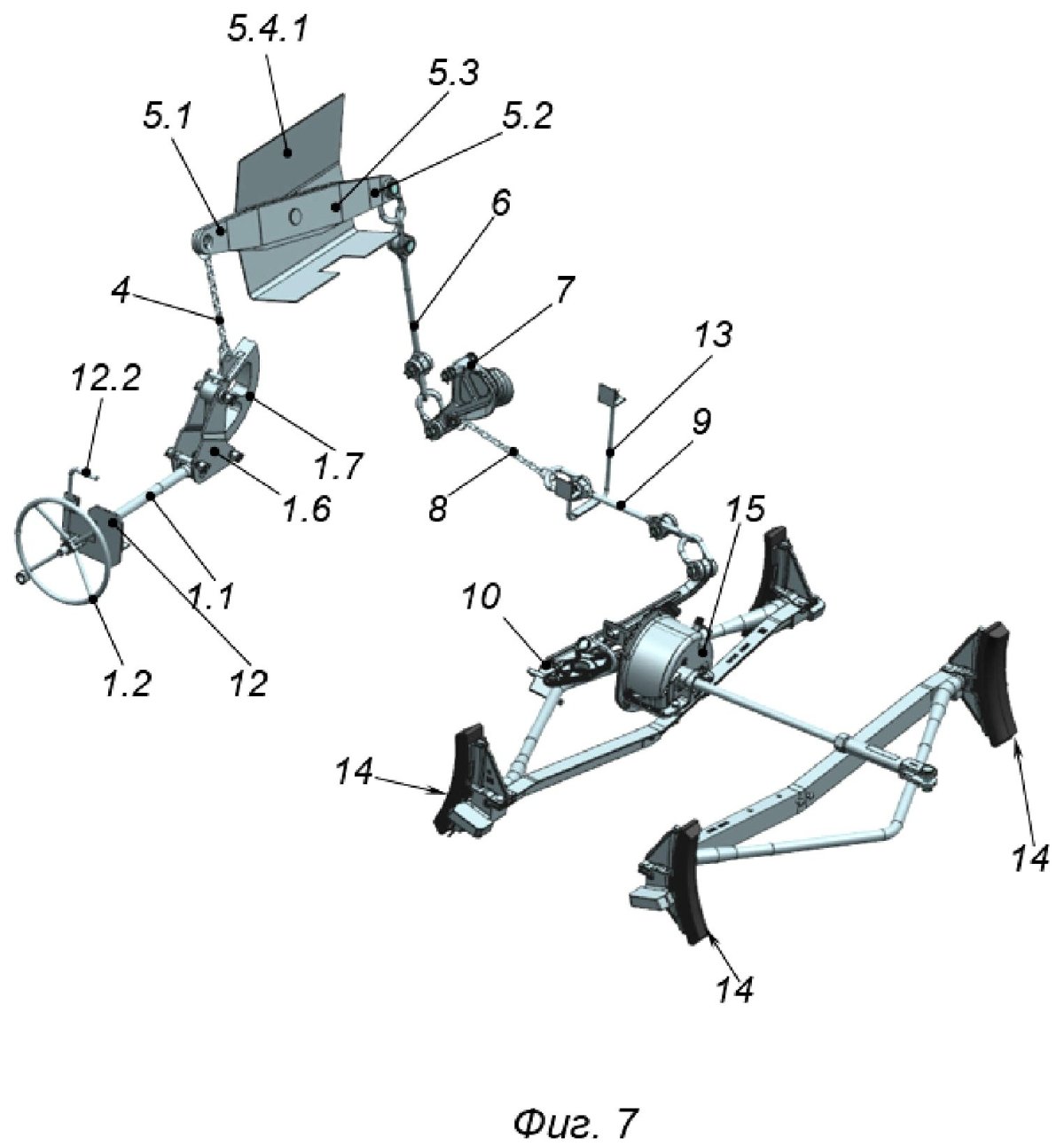 Ручной стояночный тормоз полувагона