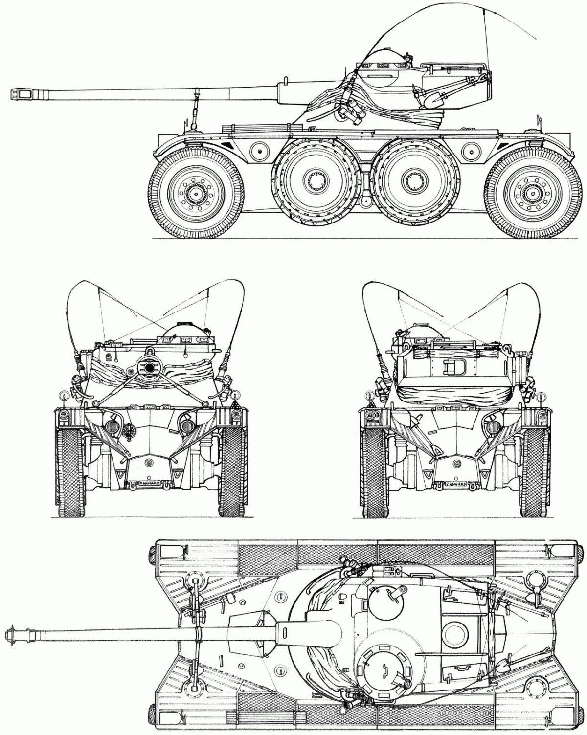 Чертеж Panhard EBR 105
