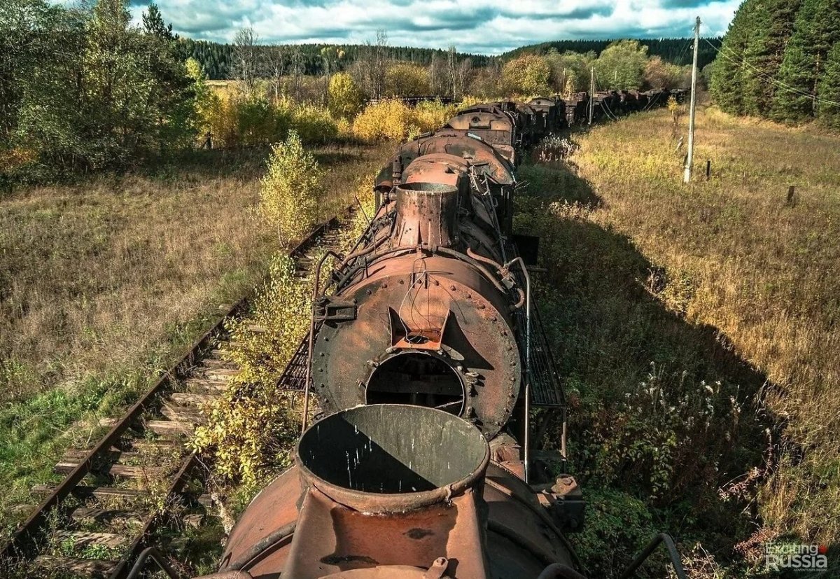 Станция Шумково Пермский край кладбище Паровозов