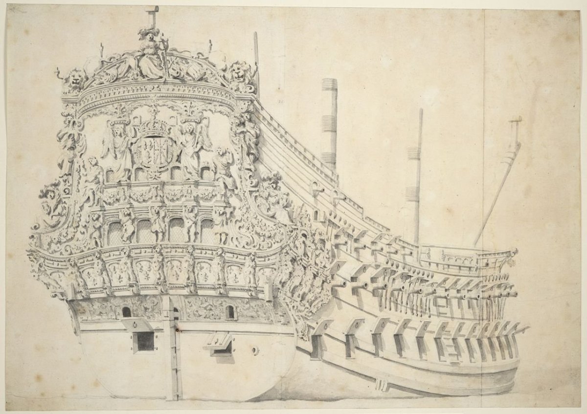 Willem van de Velde портреты кораблей 17 века