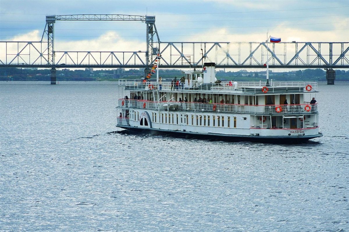Колесный теплоход Гоголь Архангельск