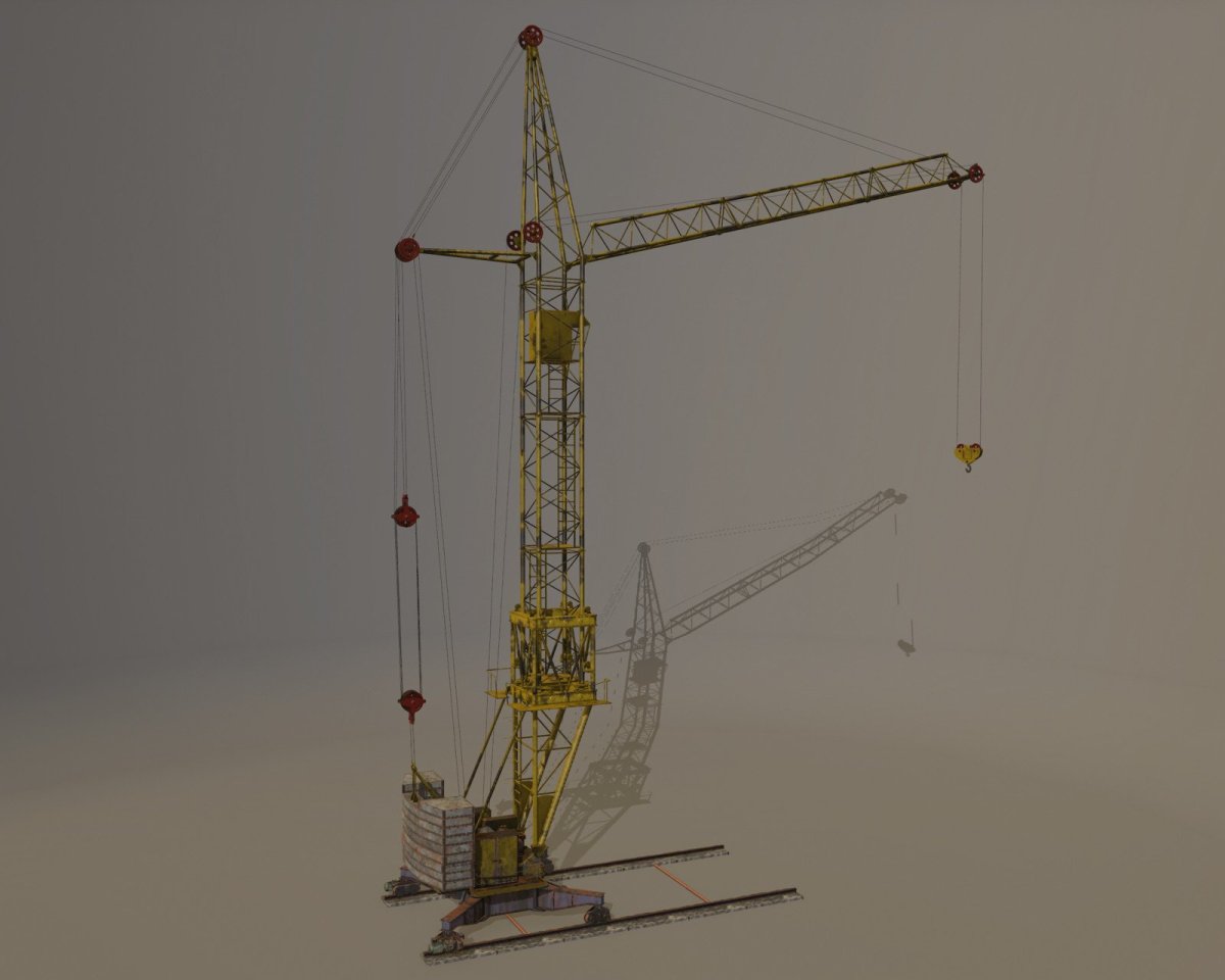Модель башенного крана КБ 405