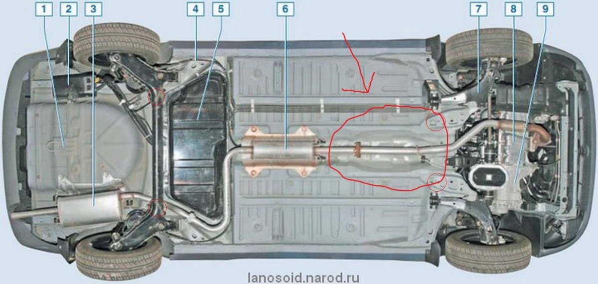 Днище Шевроле Ланос 1.5
