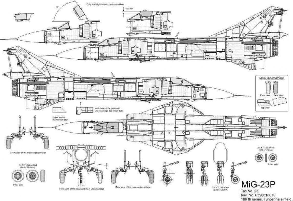 Миг-23 чертежи