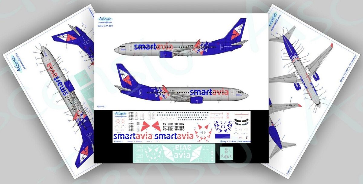 Декали Боинг 737 Смартавиа
