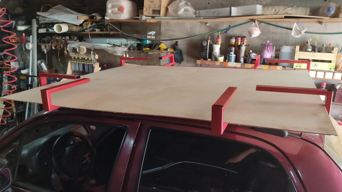 Багажник на крышу автомобиля из фанеры