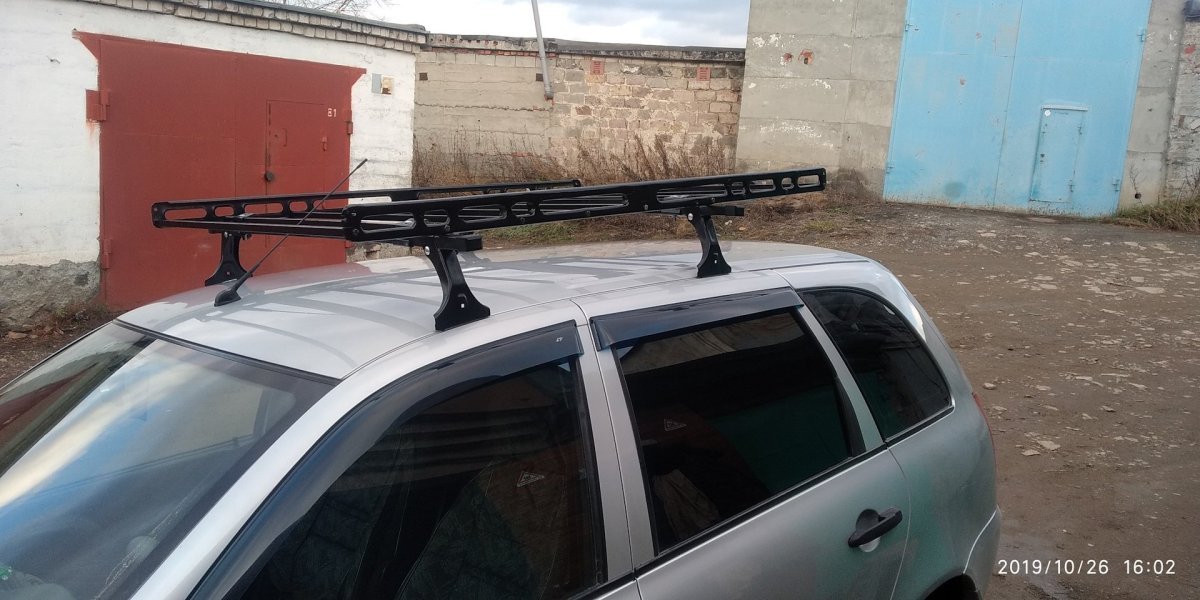 Как ставится багажник на калину 1 универсал