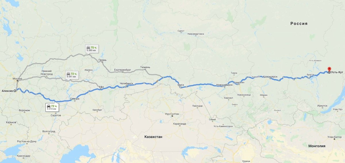 Казань Абакан на карте