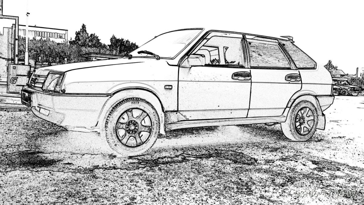 Раскраска Лада Самара ВАЗ 2109