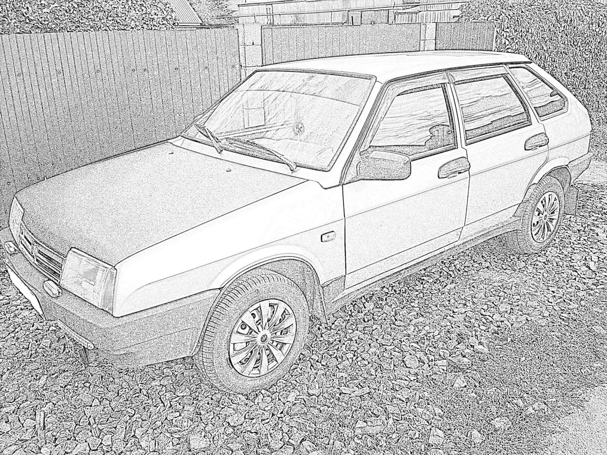 Разукрашки машины ВАЗ 21099