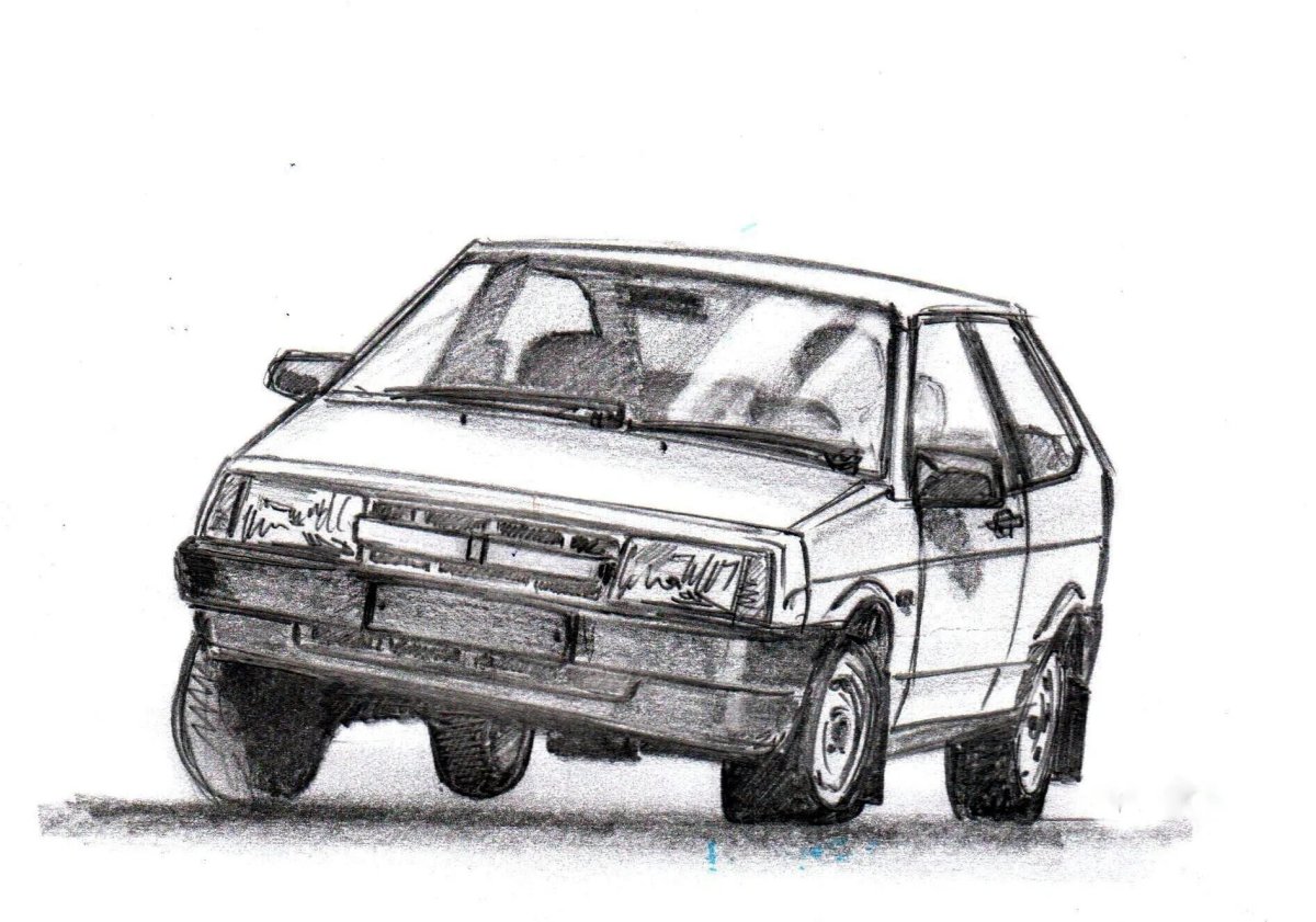 Лада 2109 карандашом