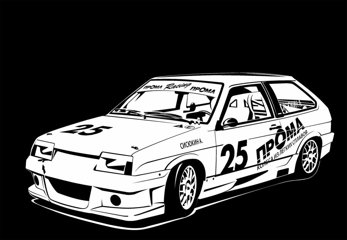 ВАЗ 2108 раскраска