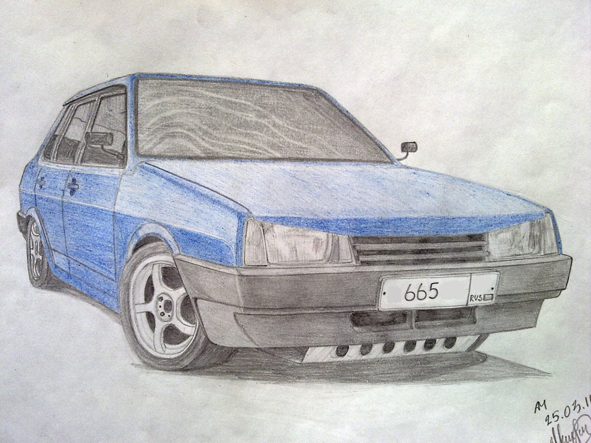 Рисунки для срисовки машины