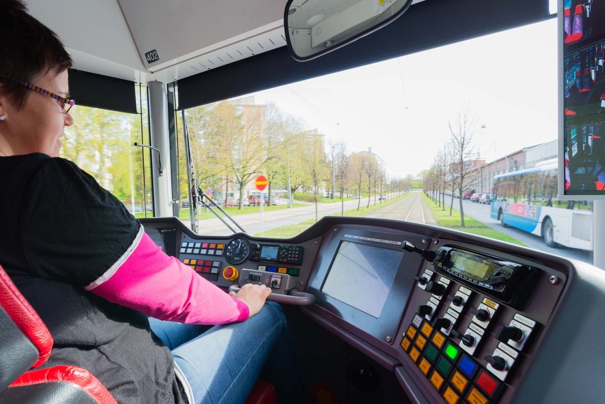 Кабина трамвая