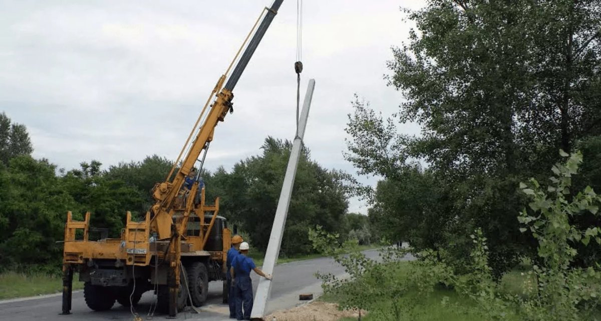 Монтаж опор